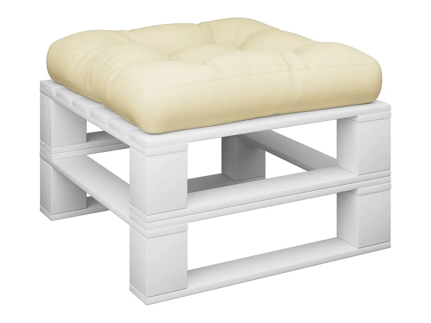 Outlet Clicnbuy Cojín para sofá de palets tela 60x61,5x10 cm Crema