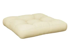 Outlet Clicnbuy Cojín para sofá de palets tela 60x61,5x10 cm Crema