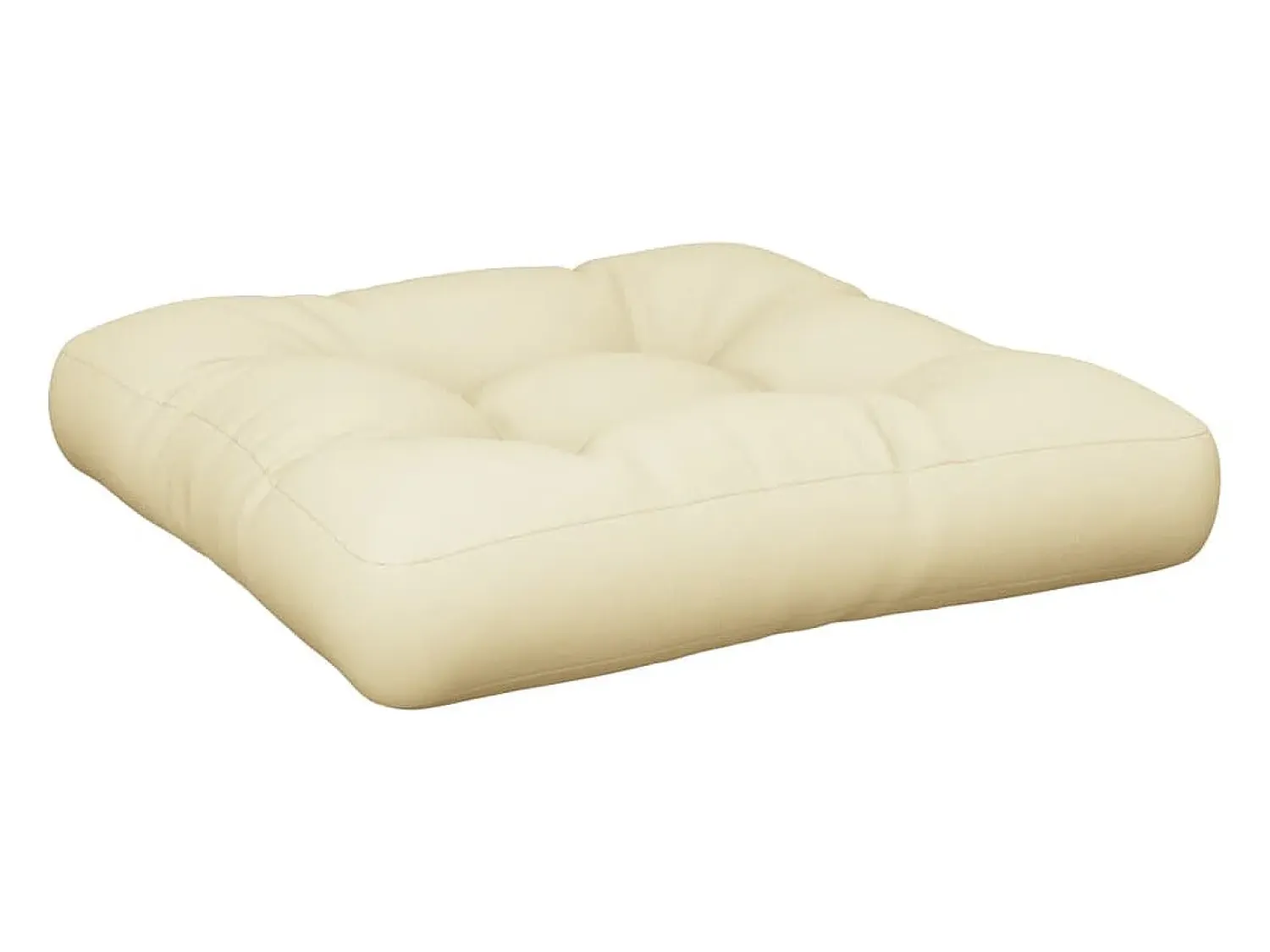 Outlet Clicnbuy Cojín para sofá de palets tela 60x61,5x10 cm Crema