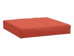 Cojín para sofá de palets tela rojo melange 60x60x10 cm ES457047