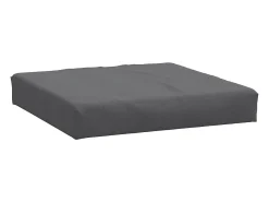 Cojín para sofá palets tela gris antracita melange 60x60x10 cm