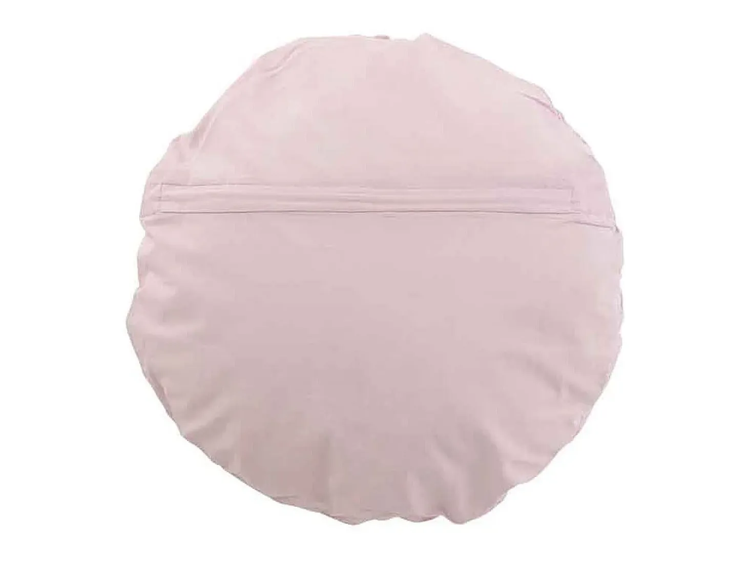 Cojín redondo con encaje de algodón morado de 39x39cm