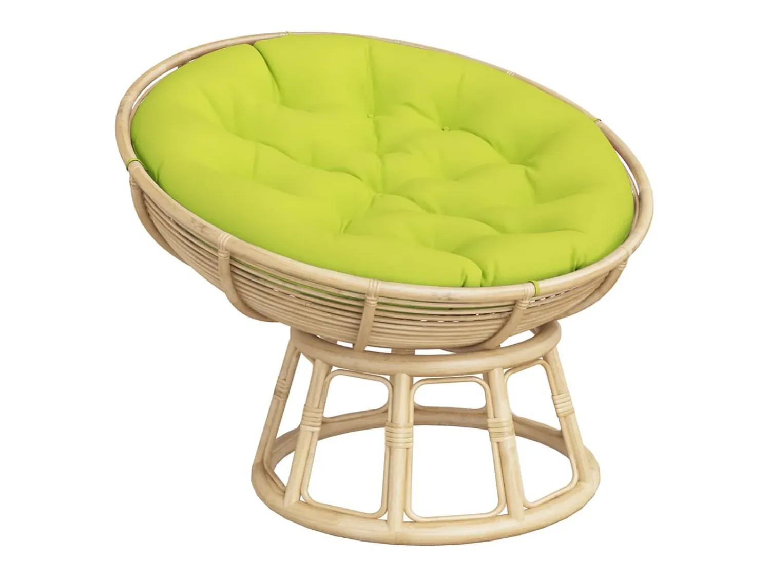 New Clicnbuy Cojín redondo tela Oxford vivo Ø 100x11 cm Verde