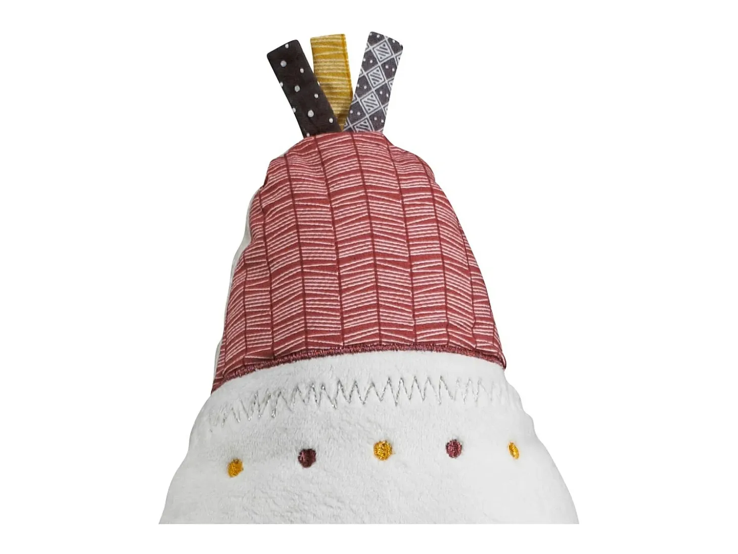 Cojín Tipi de poliéster blanco 27x22cm
