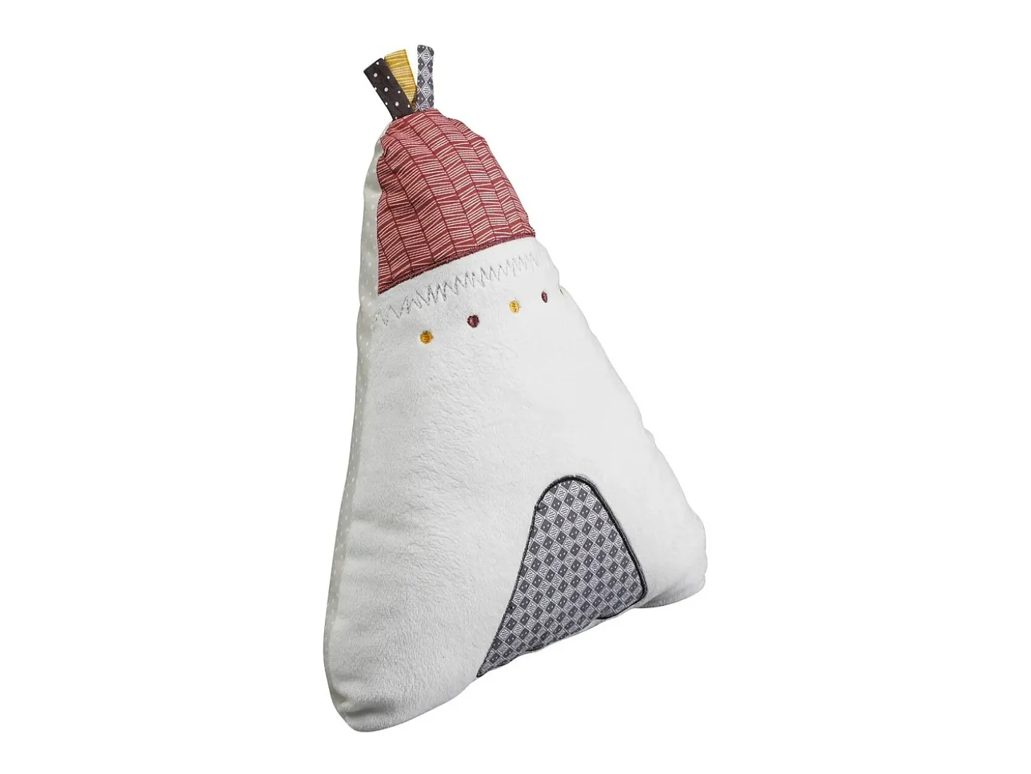 Cojín Tipi de poliéster blanco 27x22cm