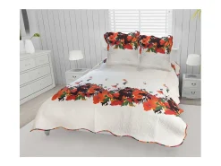 Colcha acolchada de algodón AMELIE 220x240 cm con 2 fundas de almohada
