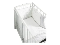 Sauthon Ropa De Cama^Colcha blanca de algodón para cuna Gris
