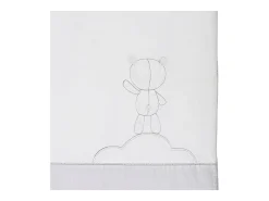 Sauthon Ropa De Cama^Colcha blanca de algodón para cuna Gris