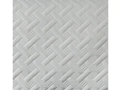 Clearance Colcha con formas geométricas cosidas 250 x 260 cm Marfil