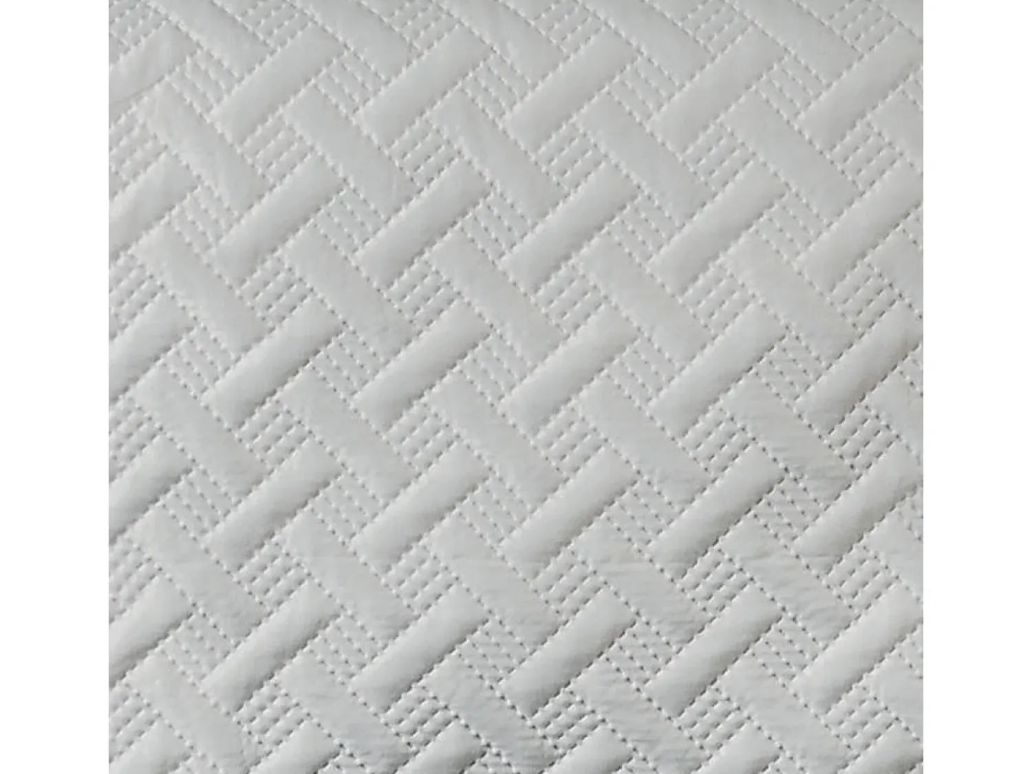 Clearance Colcha con formas geométricas cosidas 250 x 260 cm Marfil