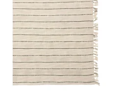 Atmosphera Ropa De Cama^Colcha de algodón a rayas 260 x 240 cm Beige