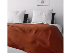 Soleil d'ocre Ropa De Cama^Colcha 220x240 cm ADELE Azul Ladrillo Rojo
