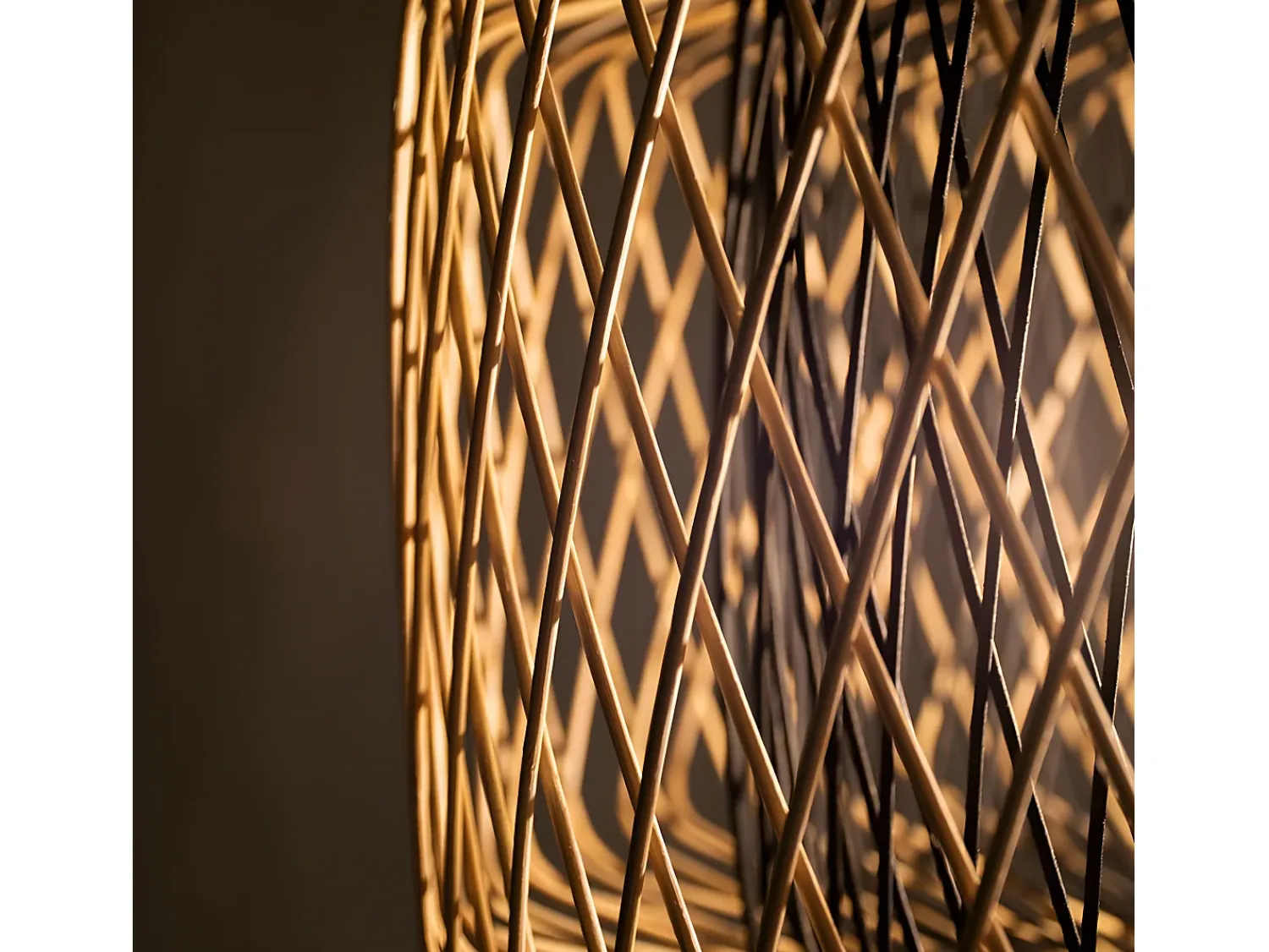 AKUNADECOR Colgante De Bambú Natural Modelo Bamboo Beige