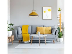 AKUNADECOR Lámpara Suspendida^Colgante Fabrizo De Una Luz Natural/yema Amarillo