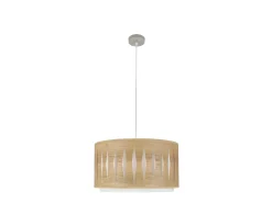 AKUNADECOR Colgante Madera Clara Modelo Alexandra 1 Luz Plateado