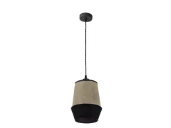 AKUNADECOR Lámpara Suspendida^Colgante Modelo Campana Con Pantalla Negro