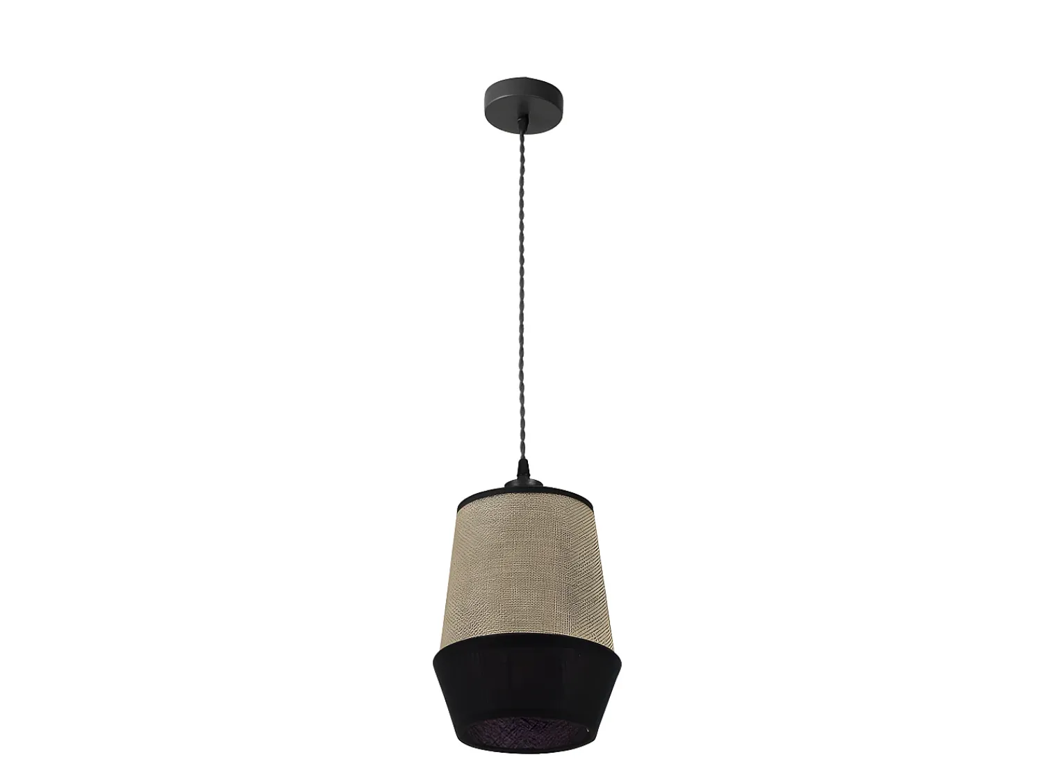 AKUNADECOR Lámpara Suspendida^Colgante Modelo Campana Con Pantalla Negro