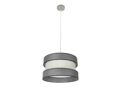 AKUNADECOR Lámpara Suspendida^Colgante Modelo Home Niquel Conpantalla Gris-beis Plateado