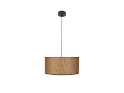 AKUNADECOR Lámpara Suspendida^Colgante Modelo Papiro 1luz Pergamino/ Regulable Negro