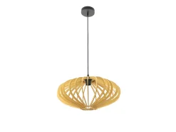 AKUNADECOR Colgante Modelo Sapelli Natural De 1 Luz Beige