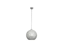 AKUNADECOR Lámpara Suspendida^Colgante Regulable De 1 Luz Modelo Tenor Cromo Mosaico Plateado