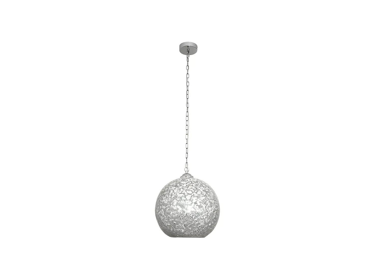 AKUNADECOR Lámpara Suspendida^Colgante Regulable De 1 Luz Modelo Tenor Cromo Mosaico Plateado