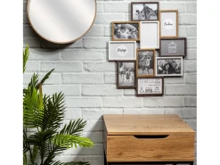 Best The Home Deco Factory Collage de fotos en madera y blanco 10 x 15 cm Familia 10 fotos Beige