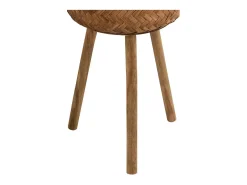 Conjunto de 3 macetas con soporte de madera natural de 37x37x75 cm