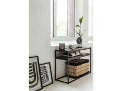 Conjunto de 2 portavelas de vidrio marrón - negro 7.3x7.3x8 cm