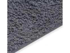 Conjunto de alfombras de baño de tela 2 piezas gris ES646692