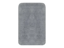 Conjunto de alfombras de baño de tela 2 piezas gris ES646692