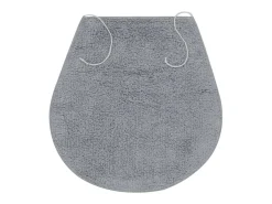 Conjunto de alfombrillas de baño de tela 3 piezas gris ES272353