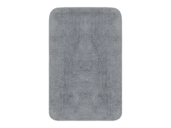 Conjunto de alfombrillas de baño de tela 3 piezas gris ES272353