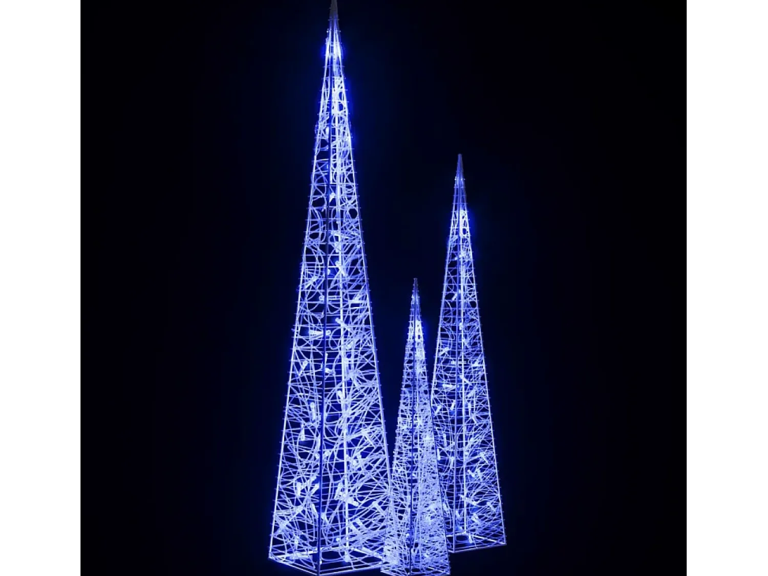 vidaxl Iluminación Exterior^Cono de luz LED decorativo acrílico 60/90/120 cm Azul