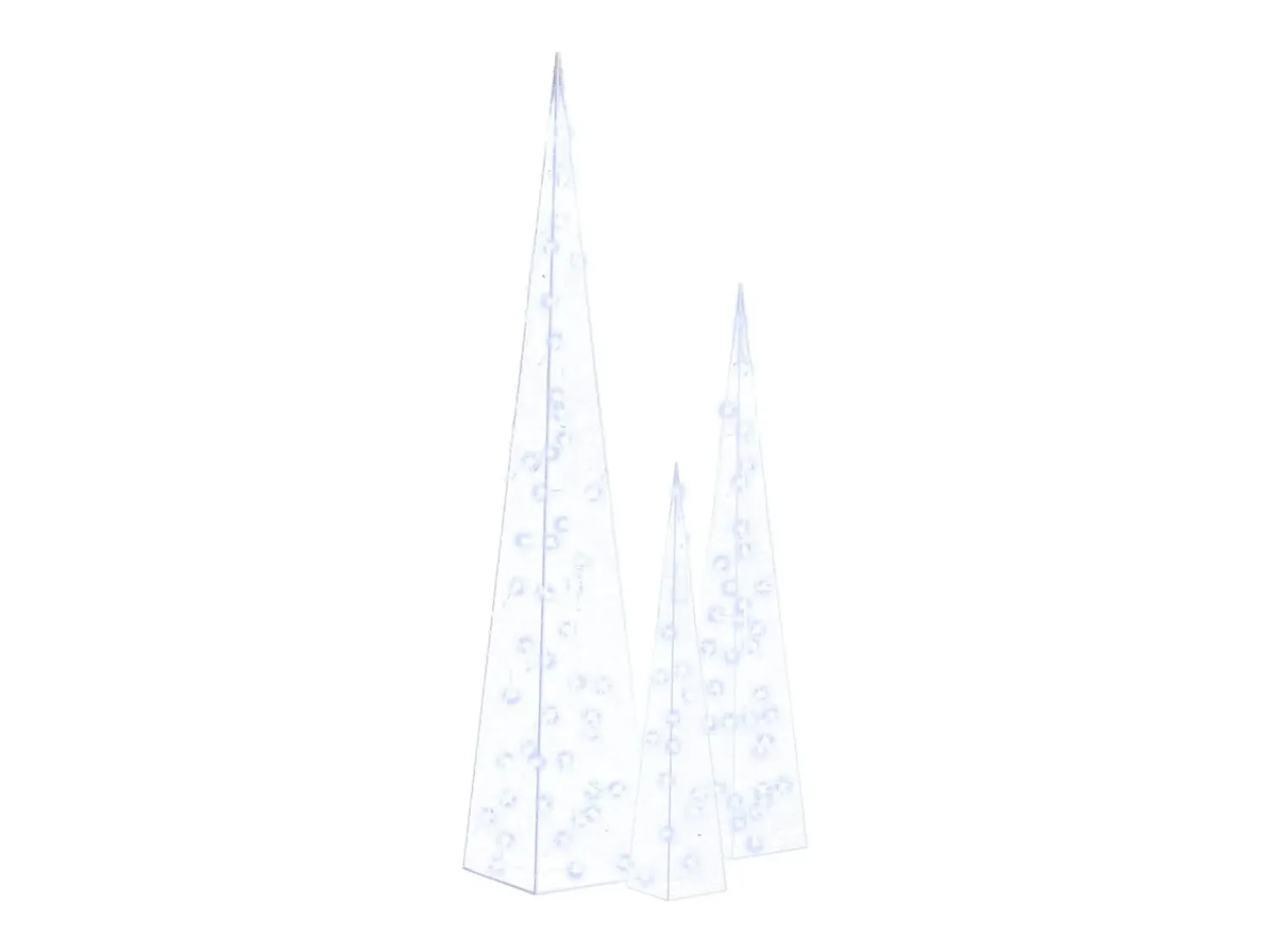 vidaxl Iluminación Exterior^Cono de luz LED decorativo acrílico 60/90/120 cm Azul