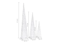 vidaxl Iluminación Exterior^Cono de luz LED decorativo acrílico 60/90/120 cm Azul