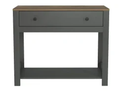 Vajilla^Consola para recibidor color blanco estilo clásico con cajón Corlay - Negro