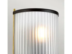 Aplique Para Pared^Corona Flush 1 ljus vägglampa, museumsbrons, frostat glas Bronce