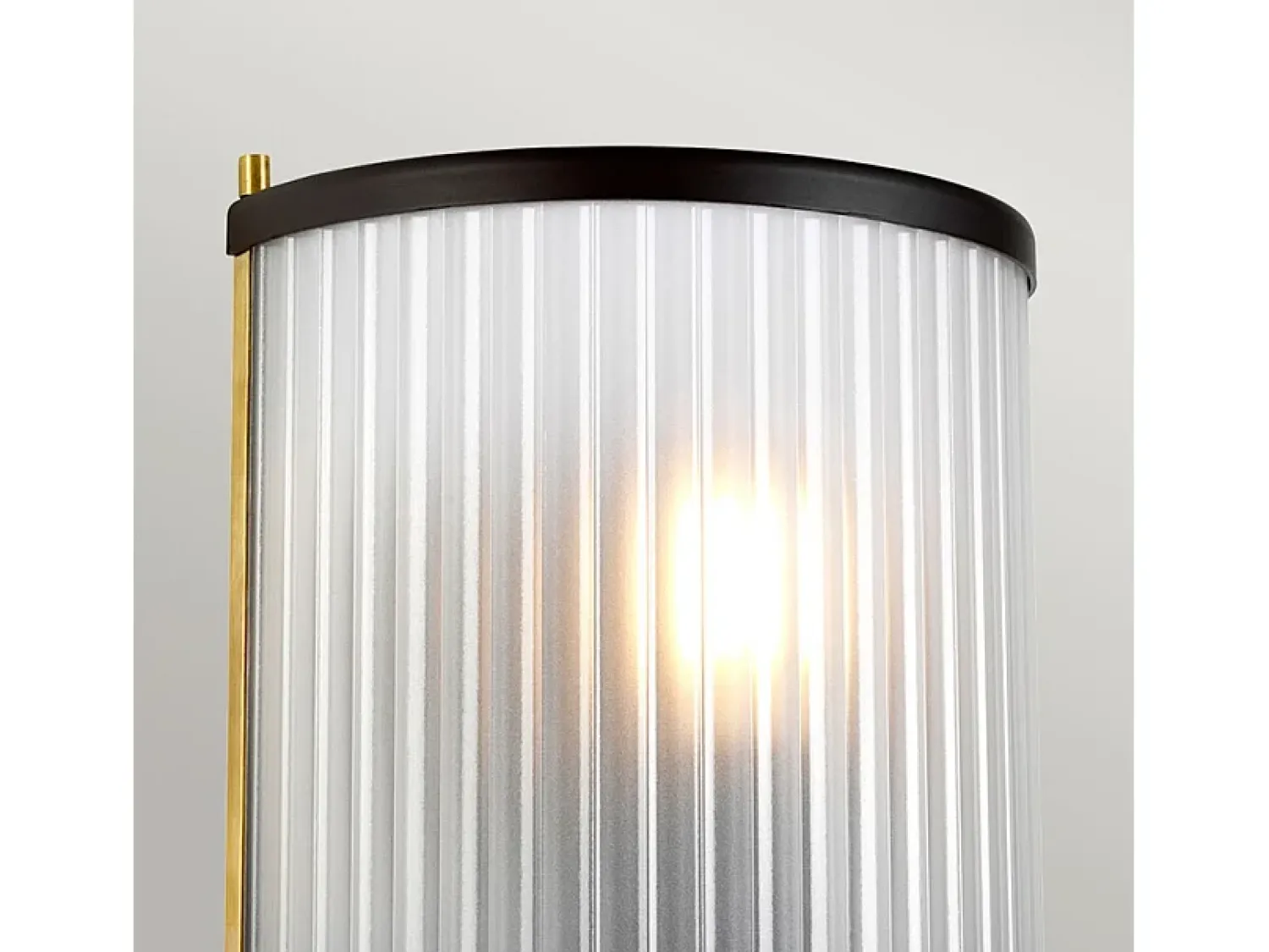 Aplique Para Pared^Corona Flush 1 ljus vägglampa, museumsbrons, frostat glas Bronce