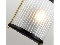 Aplique Para Pared^Corona Flush 1 ljus vägglampa, museumsbrons, frostat glas Bronce