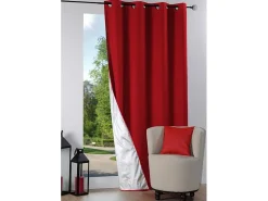 marque Cortina aislante con ojetes forrada Blanco