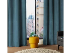 Discount Atmosphera Cortina Lilou Poliéster (140 x 260 cm) Azul