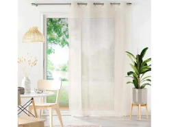 Cortina con efecto lino tejido – Elegancia natural y luz difusa