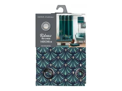 Douceur d'intérieur Ropa De Casa^Cortina con espíritu Art déco 140 x 240 cm Azul