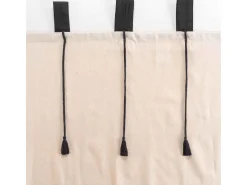 Cortina con lazos y borlas 140 x 240 cm