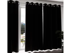 Cortina con ojales 100% blackout 135x250 cm ECLIPSE negro