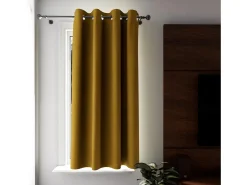 Cortina con ojales 100% opaca 135x180 cm ECLIPSE mostaza