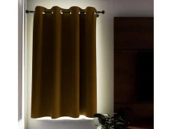 Cortina con ojales 100% opaca 135x180 cm ECLIPSE mostaza