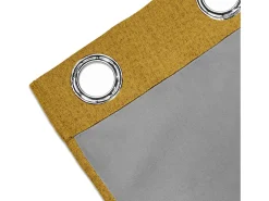 Cortina con ojales 100% opacos 135x250 cm ECLIPSE mostaza