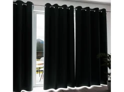 Soleil d'ocre Ropa De Casa^Cortina con ojales aislante y 100% opaca 135x300 cm ECLIPSE caqui, por Verde